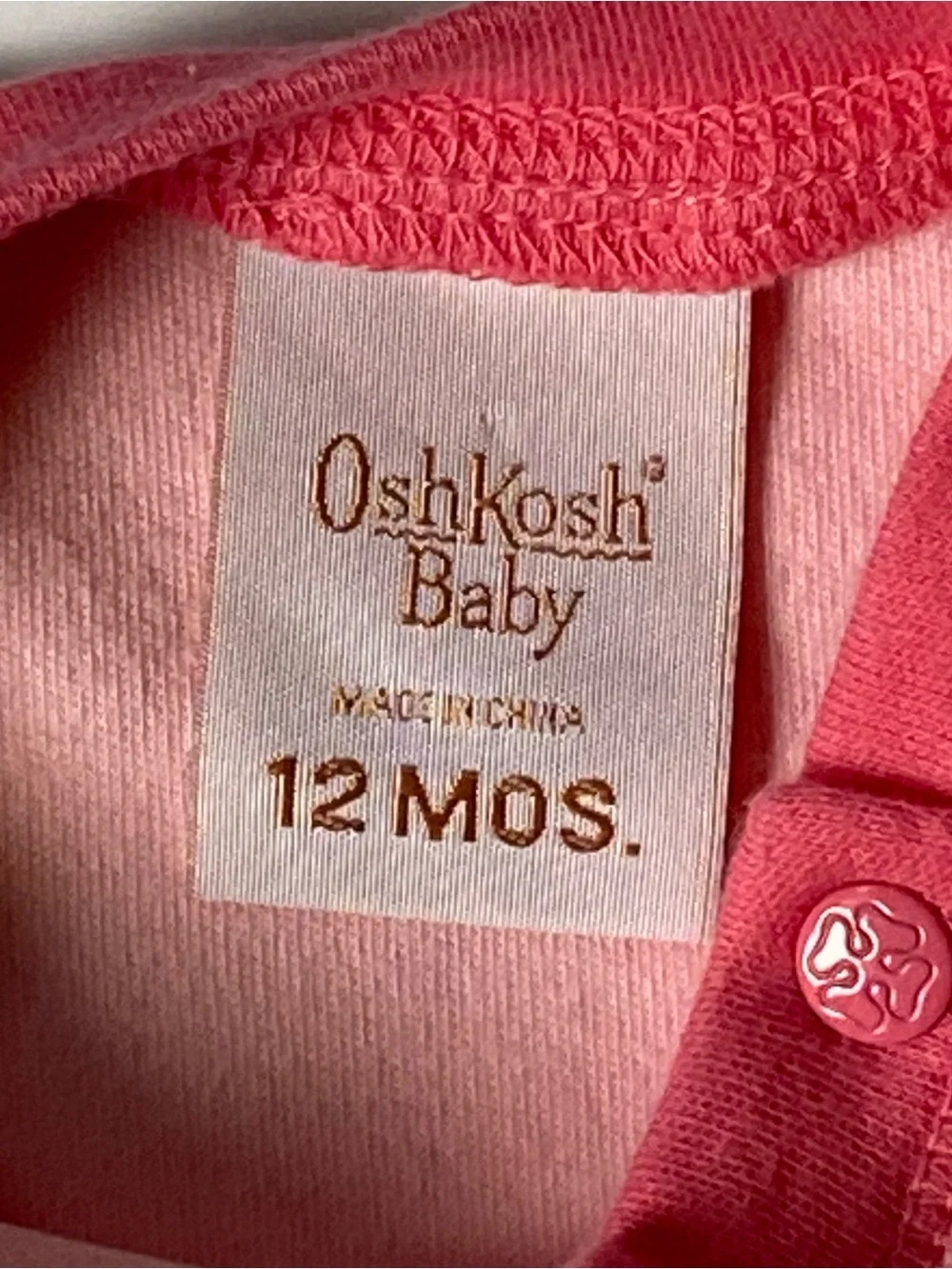 Oshkosh Baby B’Gosh Romper Size 12 Months Pink One Piece Flamingos 100% Cotton